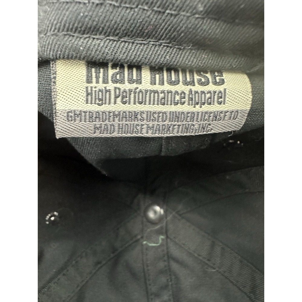 Corvette Mad House High Performance Apparel Relaxed-Fit Strapback Black Hat Cap - Picture 6 of 6